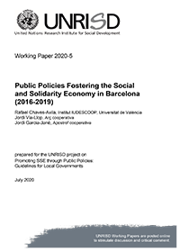 Public Policies Fostering the Social and Solidarity Economy in Barcelona (2016-2019)