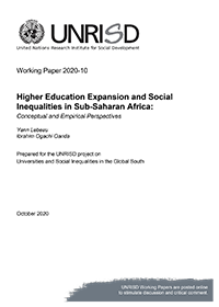 Higher Education Expansion and Social Inequalities in Sub-Saharan Africa: Conceptual and Empirical Perspectives