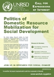 Call for Expressions of Interest: Politics of Domestic Resource Mobilization for Social Development