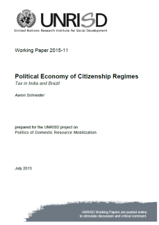 Political Economy of Citizenship Regimes: Tax in India and Brazil